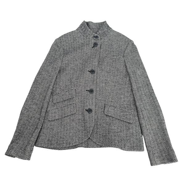 RAG & BONE Slade Blazer Slim Fit Houndstooth Blazer Size 4 Wool Cotton Fall - Picture 4 of 11